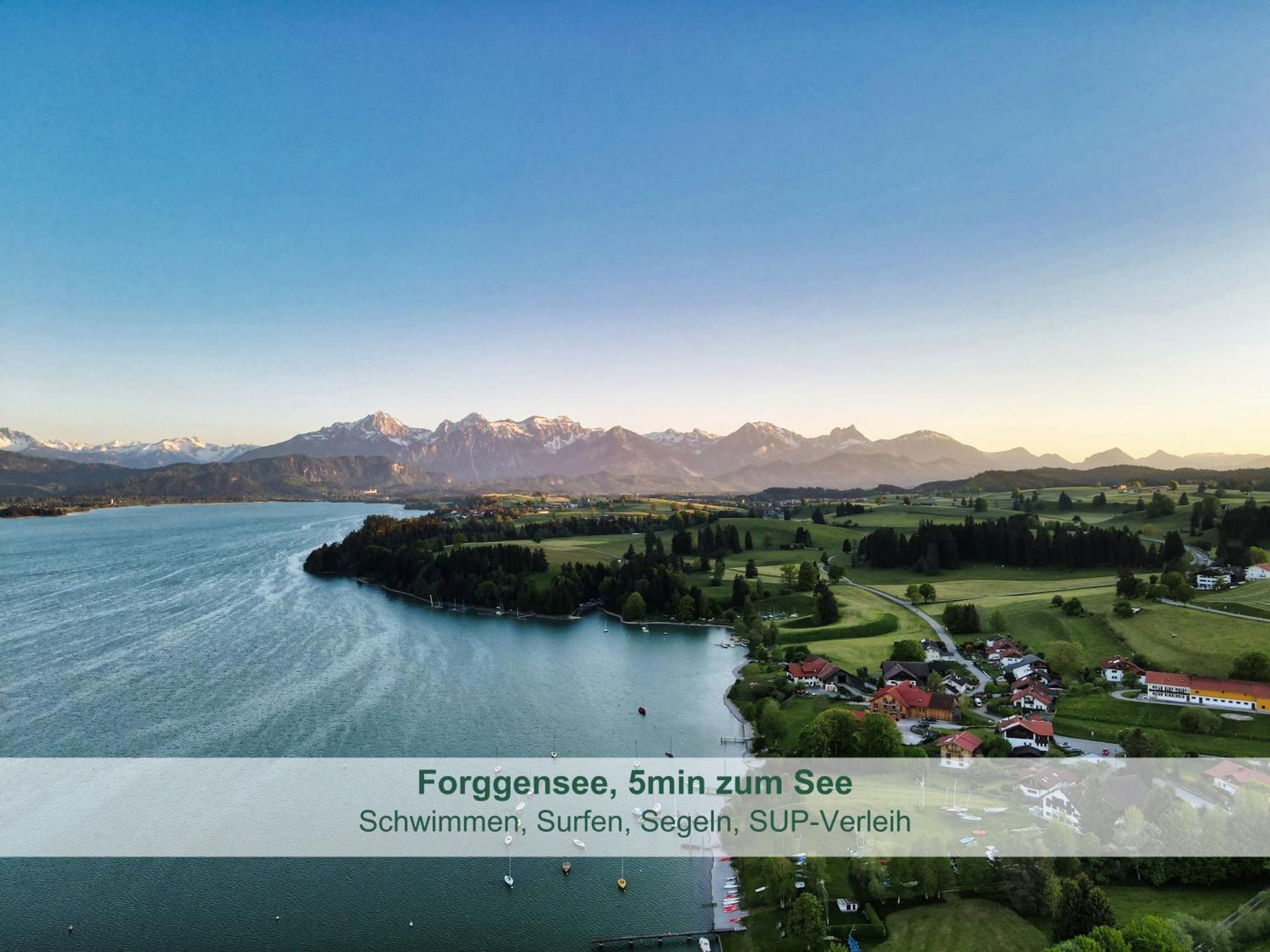 Chalet - Ferienwohnungen - Biohof Stoeger - Panoramasuedbalkon - Grandiose Aussicht Auf See, Berge Und Schloss Neuschwanstein Rieden Eksteriør bilde