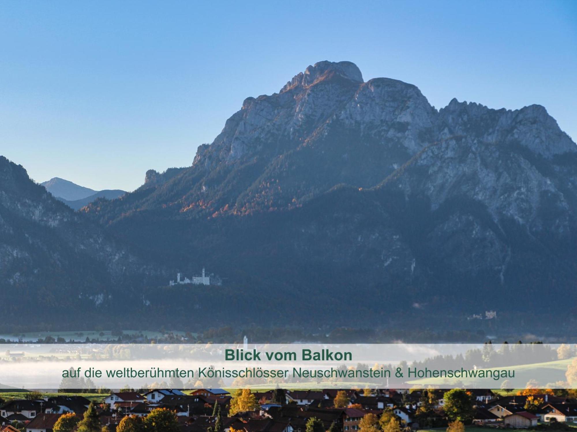 Chalet - Ferienwohnungen - Biohof Stoeger - Panoramasuedbalkon - Grandiose Aussicht Auf See, Berge Und Schloss Neuschwanstein Rieden Eksteriør bilde